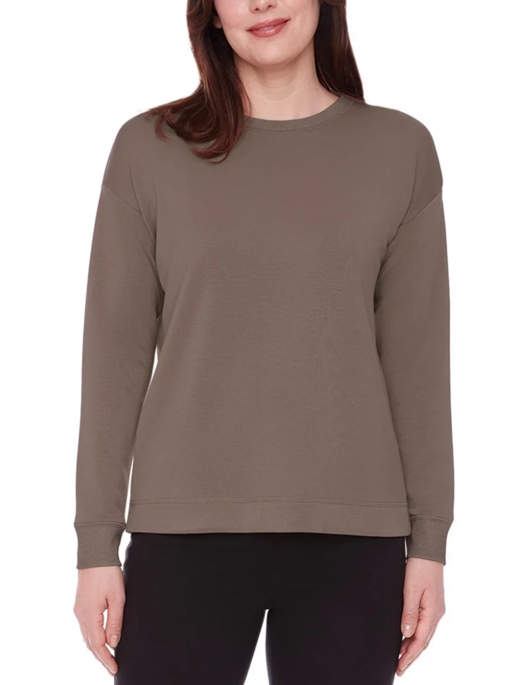 ⚠️4/$15⚠️ Up! Long Sleeve Tencel Modal Top Beige Brown XL